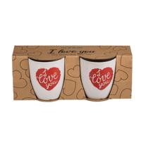 Senseomokje "I Love You" Set A 2 Stuks Ø6,7xh7,5cm - thumbnail