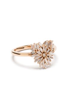 Suzanne Kalan bague fleur en or 18ct sertie de diamants - Rose