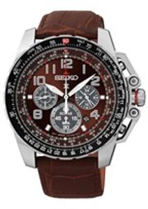 Horlogeband Seiko SSC279 Leder Bruin 22mm