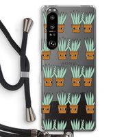 Sansevieria: Sony Xperia 1 III Transparant Hoesje met koord