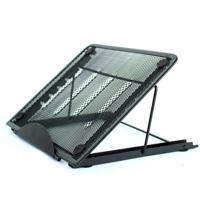 Draagbare desktop vouwen koeling metalen mesh verstelbare geventileerde houder (zwart)