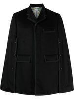 Thom Browne cape Chesterfield à liseré en ruban gros-grain - Noir