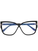 TOM FORD Eyewear lunettes de vue à monture papillon - Noir - thumbnail