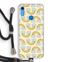 Regenboog: Huawei Y6s Transparant Hoesje met koord