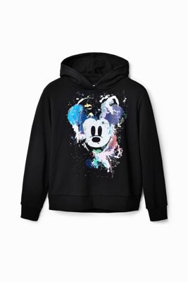 Sweatshirt met spetters en Mickey Mouse - BLACK - M