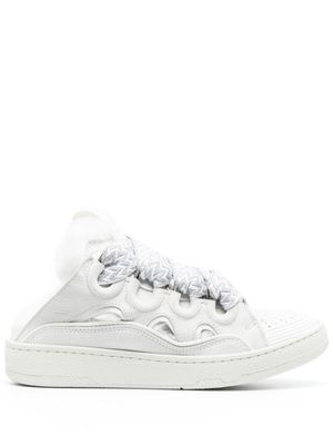 Lanvin baskets Curb à dos ouvert - Blanc
