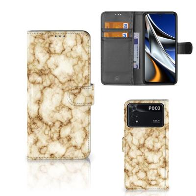 Xiaomi Poco X4 Pro 5G | Bookcase | Marmer Goud