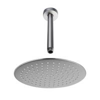 Fortifura Calvi Hoofddouche - 25cm - rond - plafondarm 20cm - Geborsteld RVS PVD (RVS) SW720554/SW377868