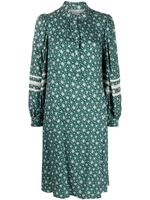 Woolrich robe mi-longue imprimée à taille ceinturée - Vert