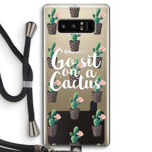 Cactus quote: Samsung Galaxy Note 8 Transparant Hoesje met koord