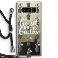 Cactus quote: Samsung Galaxy Note 8 Transparant Hoesje met koord