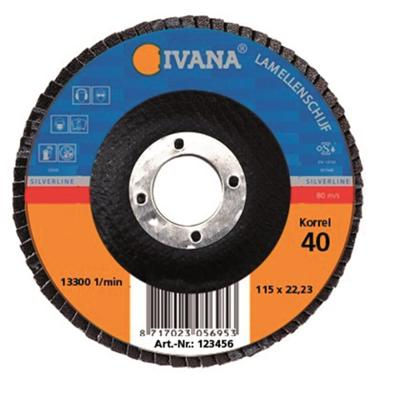 Ivana Silverline metaal lamellenschijf 115 mm k40