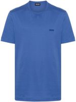 Zegna t-shirt en coton à logo brodé - Bleu - thumbnail