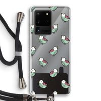 Vogeltjes: Samsung Galaxy S20 Ultra Transparant Hoesje met koord