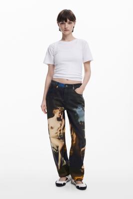 Barokke baggy jeans - BLUE - 38