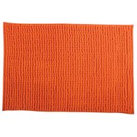MSV Badkamerkleed/badmat voor op de vloer - oranje - 40 x 60 cm - Microvezel   -