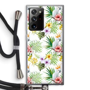 Gele kuif: Samsung Galaxy Note 20 Ultra / Note 20 Ultra 5G Transparant Hoesje met koord
