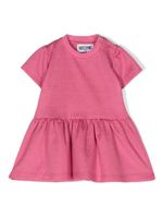 Moschino Kids robe à logo en jacquard - Rose