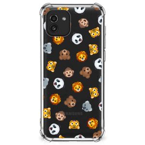 Doorzichtige Silicone Hoesje voor Samsung Galaxy A03 Dieren Emojis