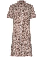 Duurzaam katoenen doorknoopnachthemd bruin