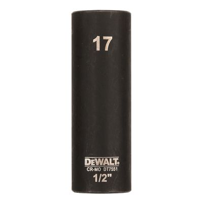 DeWalt Accessoires Impact dop 17mm 1/2" (Lang - 78mm) - DT7551-QZ