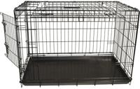 Draadkooi met deur en schuifdeur nr. 1 zwart 62x44x50 cm - Gebr de boon