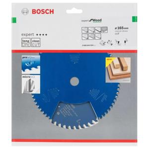Bosch Professional Cirkelzaagblad voor Hout | Expert for Wood | Ø 165mm Asgat 20mm 48T - 2608644024