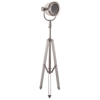 Vloerlamp Strada Industrieel 95 cm Wit Met Ruw Nickel - thumbnail