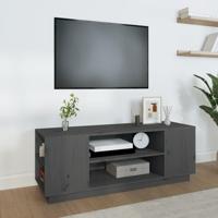 Tv-meubel 110x35x40,5 cm massief grenenhout grijs