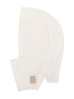 Eleventy Kids bonnet en maille à patch logo - Blanc