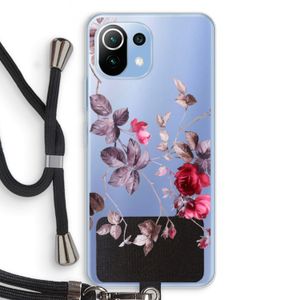 Mooie bloemen: Xiaomi Mi 11 Lite Transparant Hoesje met koord