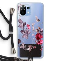 Mooie bloemen: Xiaomi Mi 11 Lite Transparant Hoesje met koord