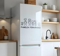 Familieleden met jouw namen koelkast sticker