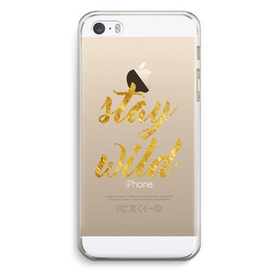 Stay wild: iPhone 5 / 5S / SE Transparant Hoesje
