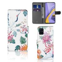 Samsung Galaxy A51 | Telefoonhoesje | Met pasjeshouder | Bird Flowers