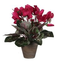Mica Decorations Kunstplant - cyclaam - in pot - roze - 30 cm   - - thumbnail
