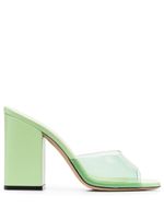 Paris Texas mules Anja 100 mm à design transparent - Vert