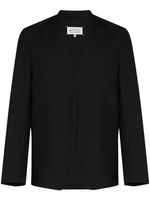 Maison Margiela blazer à design sans col - Noir