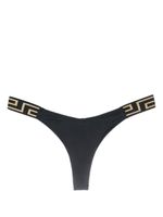 Versace bas de bikini à bande Greca - Noir