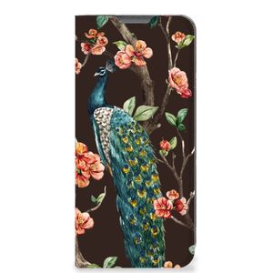 OPPO A77 5G | A57 5G Hoesje maken Pauw met Bloemen