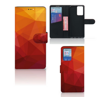 Book Case voor Xiaomi Redmi Note 10 Pro Polygon Red