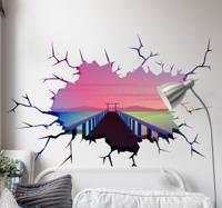 Muurstickers visuele effecten 3d-sterrenbrug