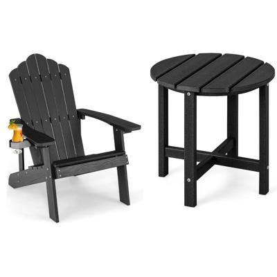 Adirondack-tuinstoel en Rond Tuintafeltje Weerbestendige Stoel en Adirondack-tafel van Hdp