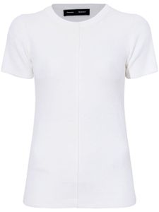 Proenza Schouler t-shirt nervure à encolure ras du cou - Blanc