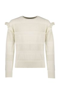 B.Nosy Meisjes sweater ajour - Feline - Ecru