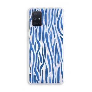 Blauwe nerven: Galaxy A71 Transparant Hoesje