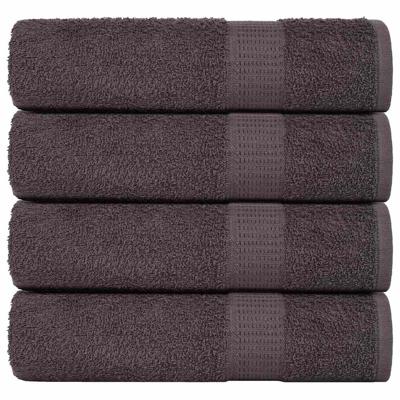 VidaXL Badhanddoeken 4 st 100x150 cm 360 g/m² 100% katoen antraciet
