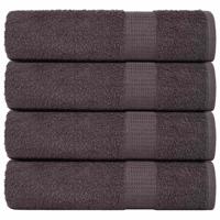 VidaXL Badhanddoeken 4 st 100x150 cm 360 g/m² 100% katoen antraciet