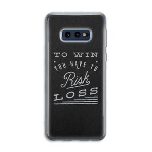 Risk loss: Samsung Galaxy S10e Transparant Hoesje