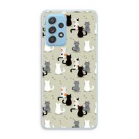 Katten: Samsung Galaxy A73 Transparant Hoesje Katten: Samsung Galaxy A73 Transparant Hoesje